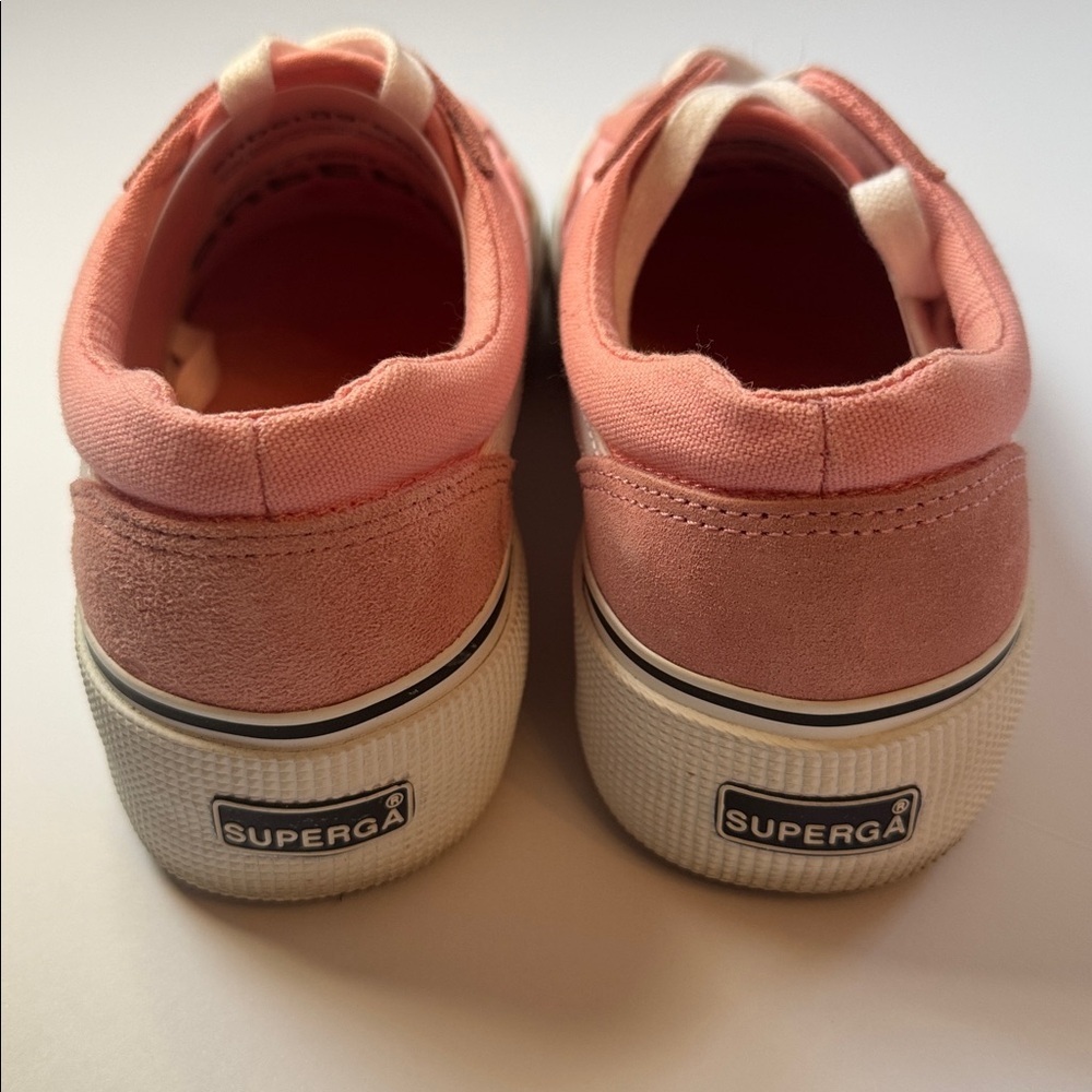 Superga 2790 Pink Platform Sneakers Sz 37.5 | Canvas Gum Sole | Y2K Aesthetic - Picture 4 of 5